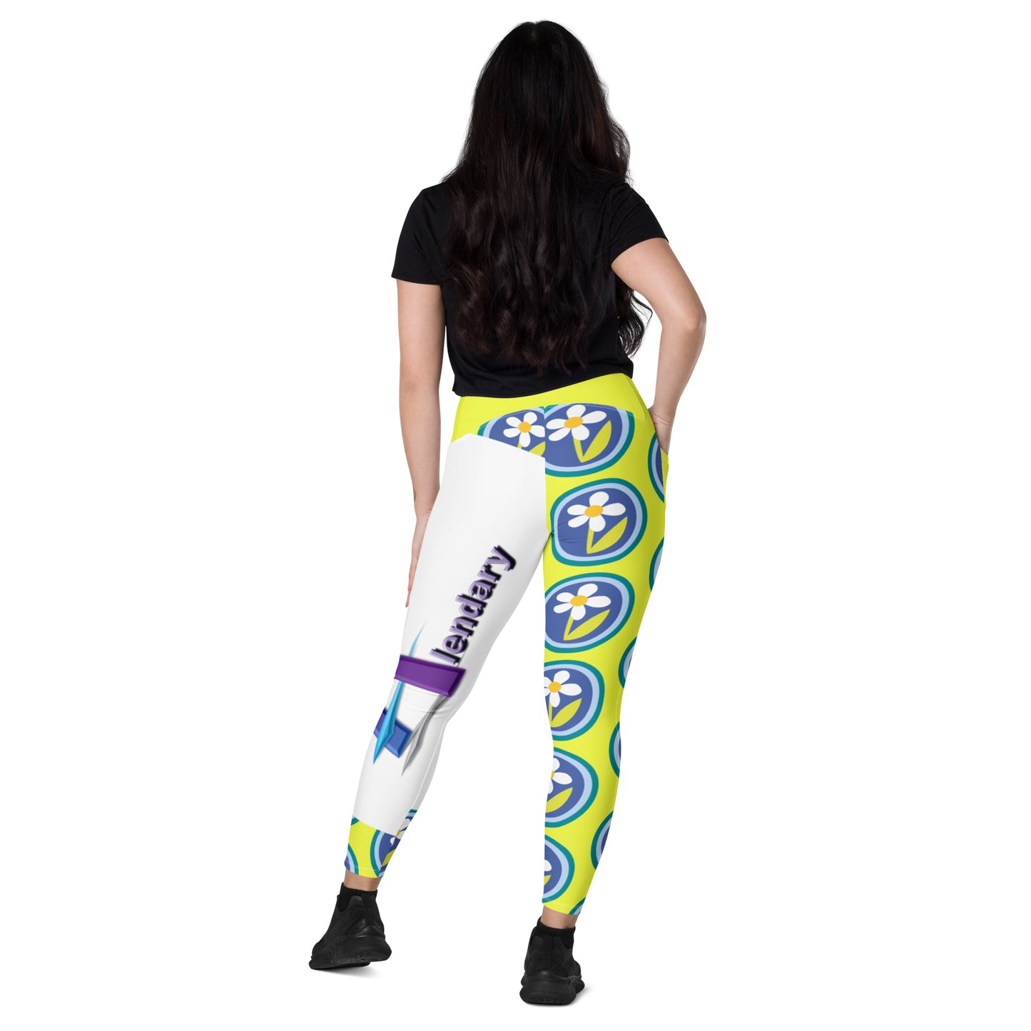 Crossover leggings with pockets