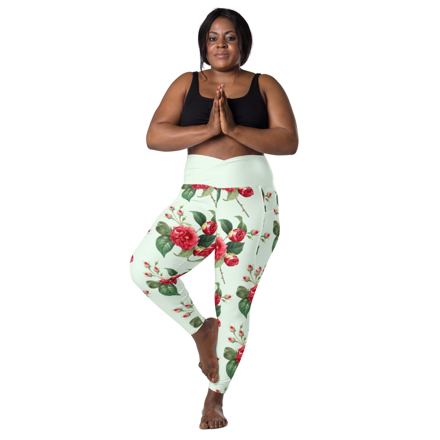 Crossover leggings with pockets