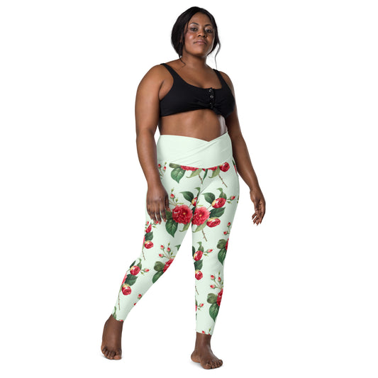 Crossover leggings with pockets