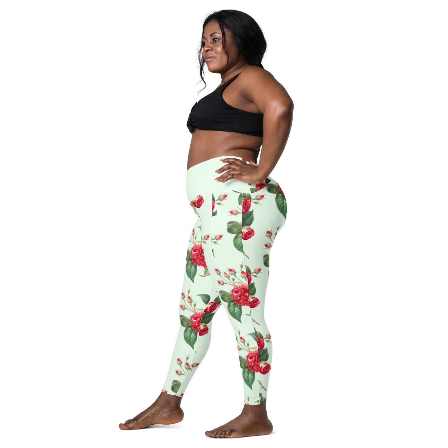 Crossover leggings with pockets