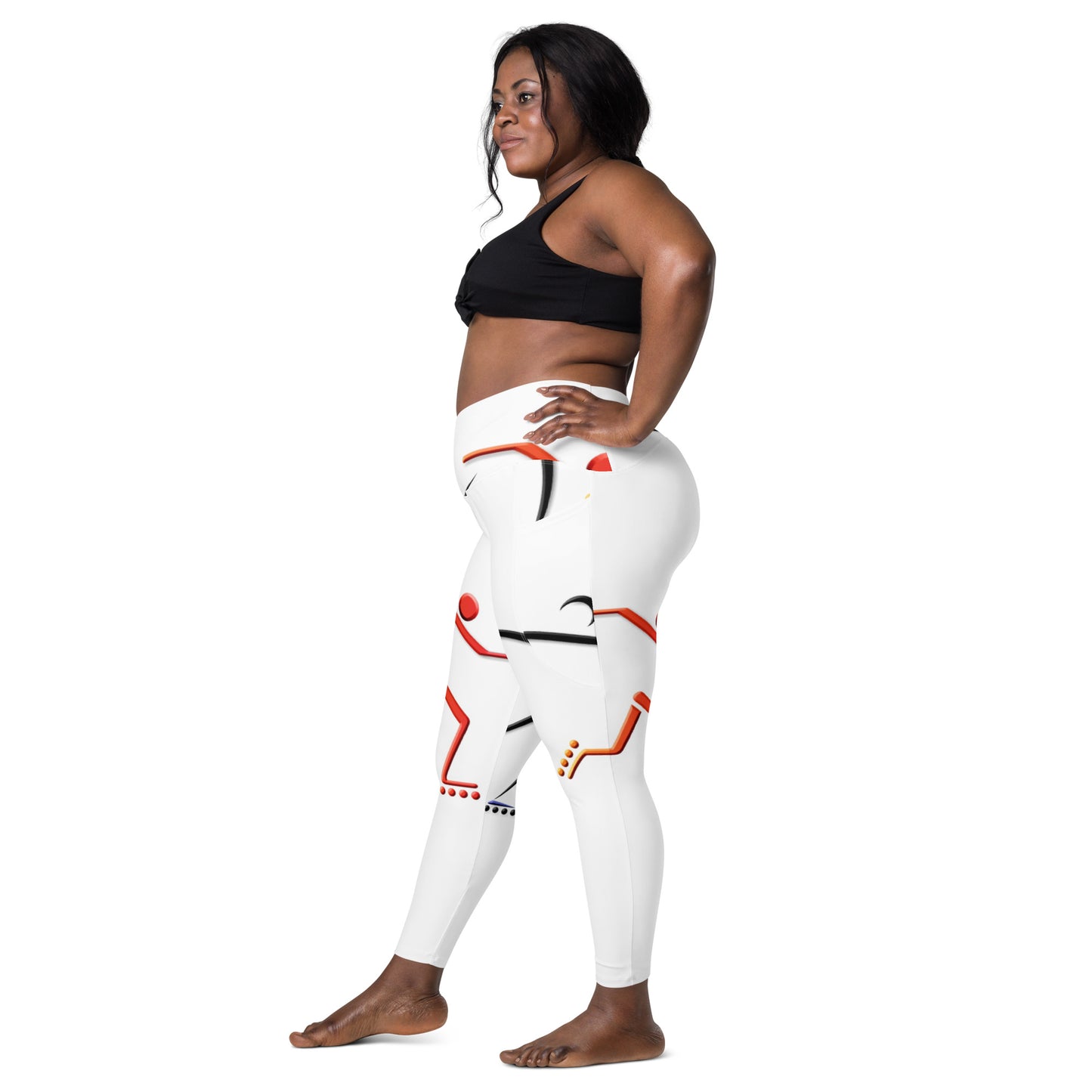 Crossover leggings with pockets
