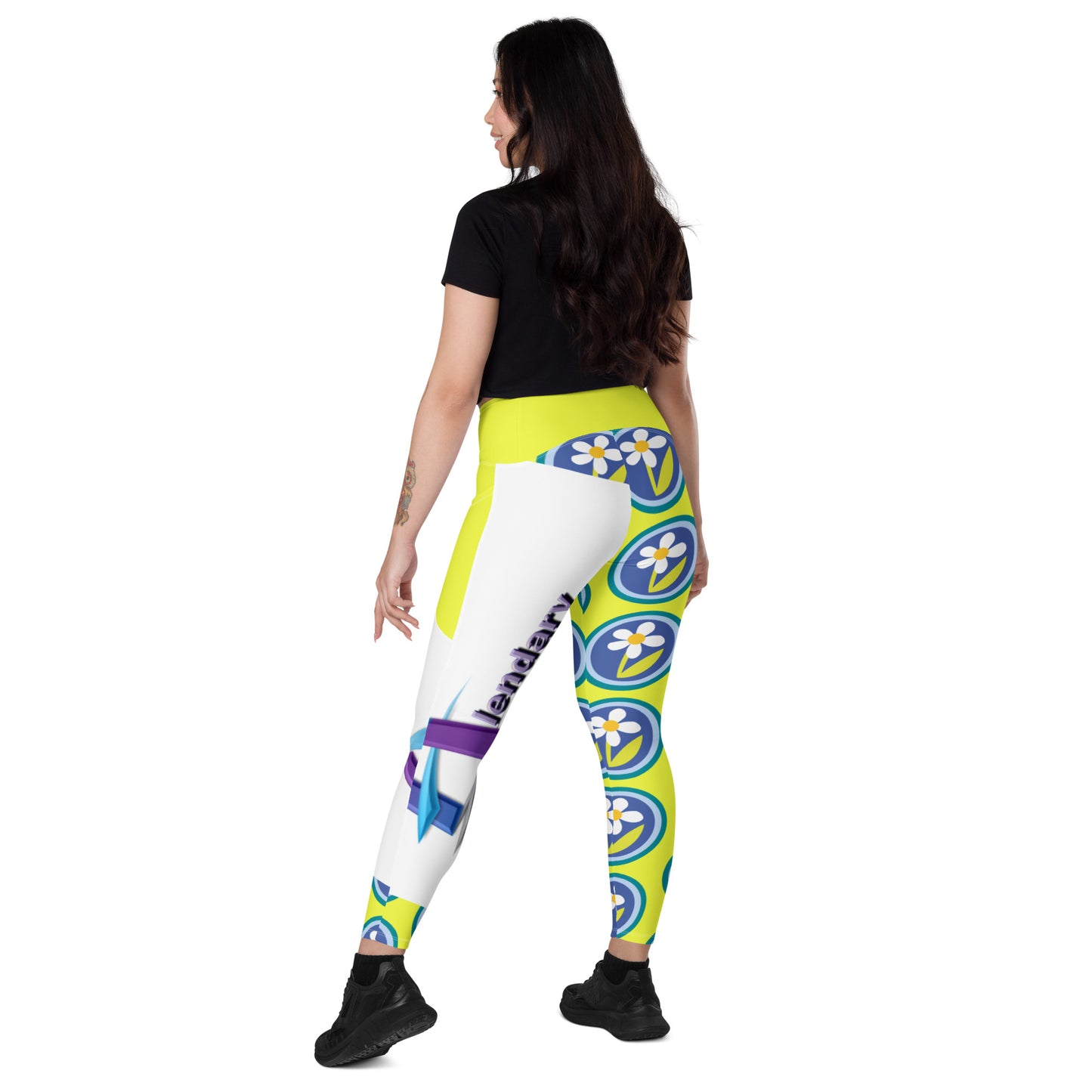 Crossover leggings with pockets