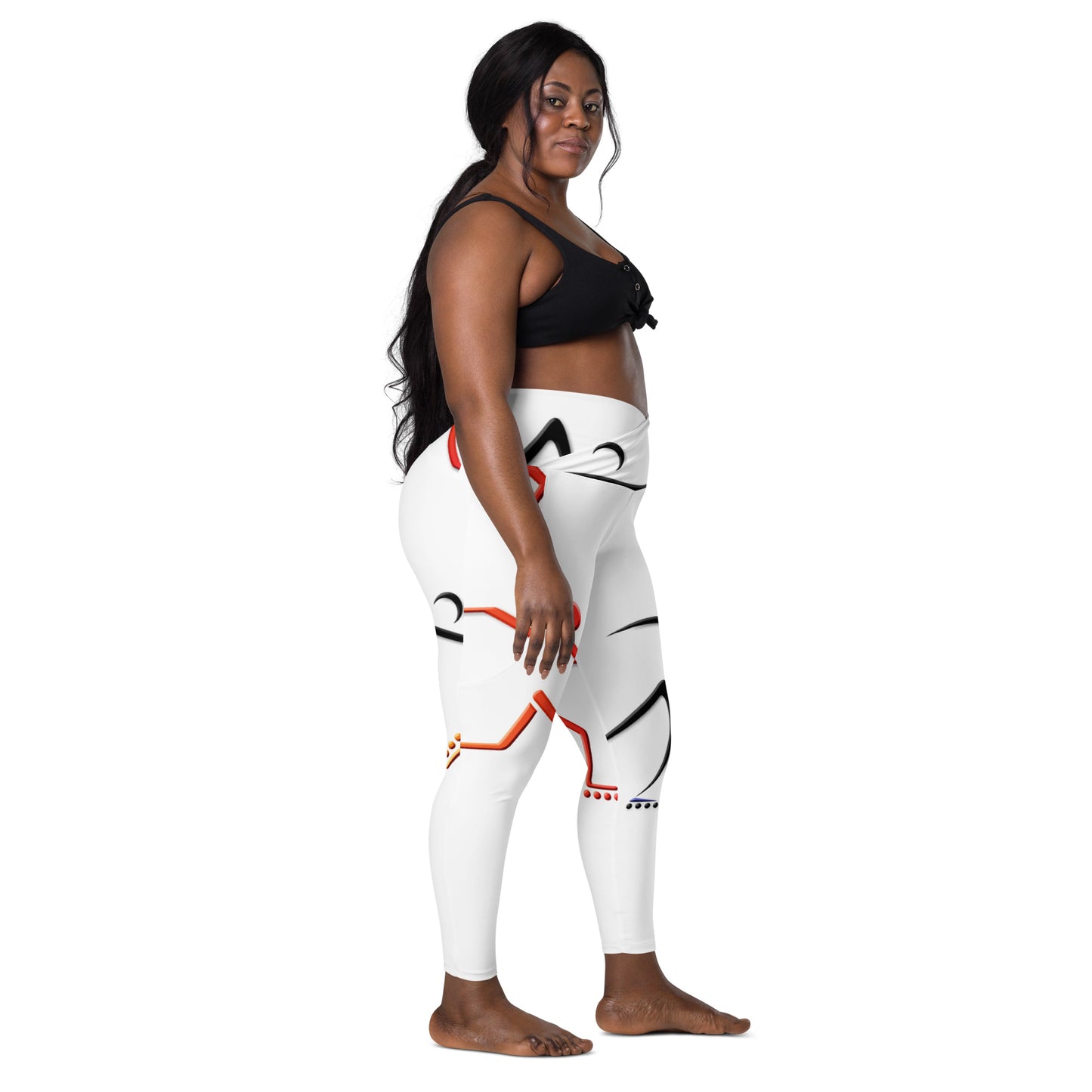 Crossover leggings with pockets