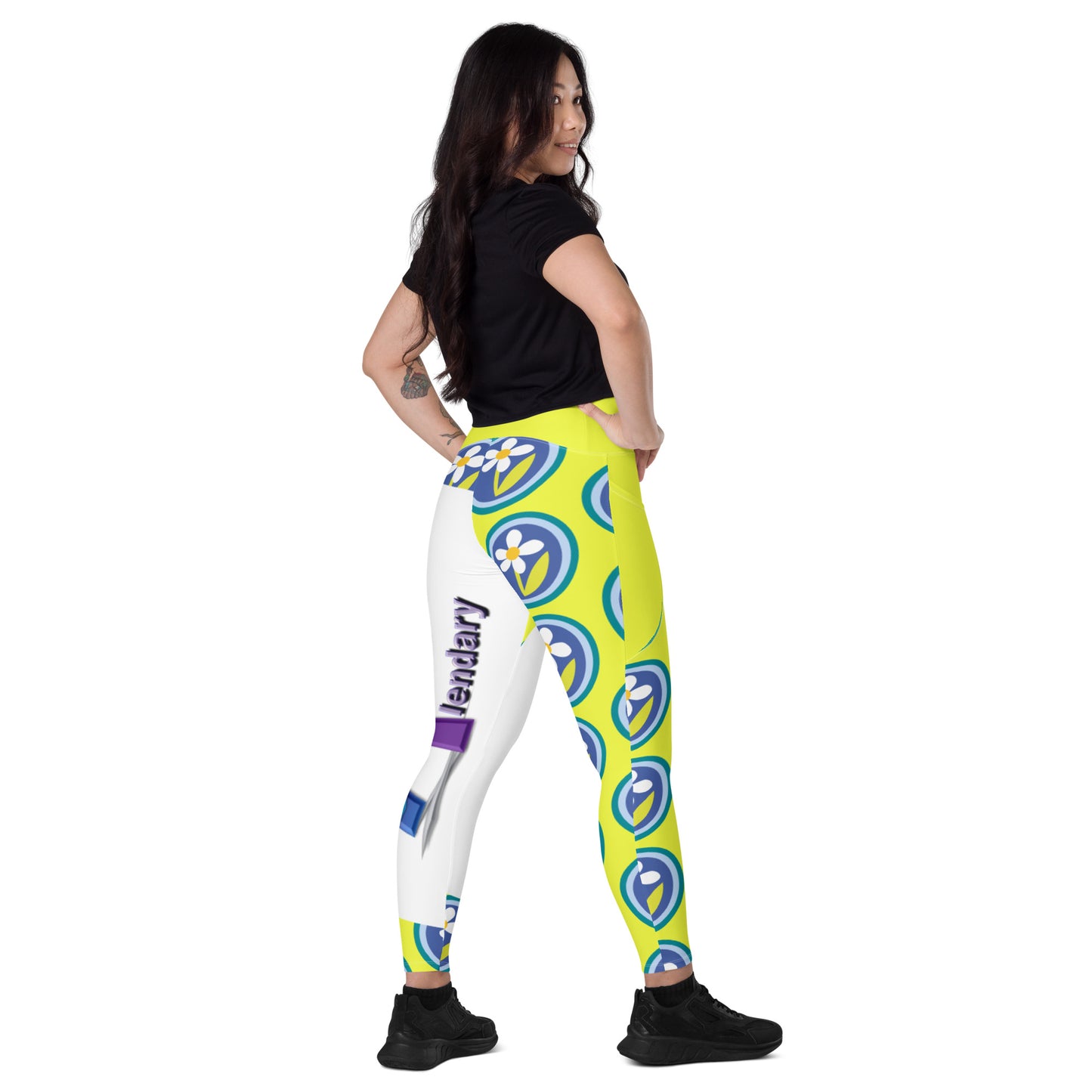 Crossover leggings with pockets