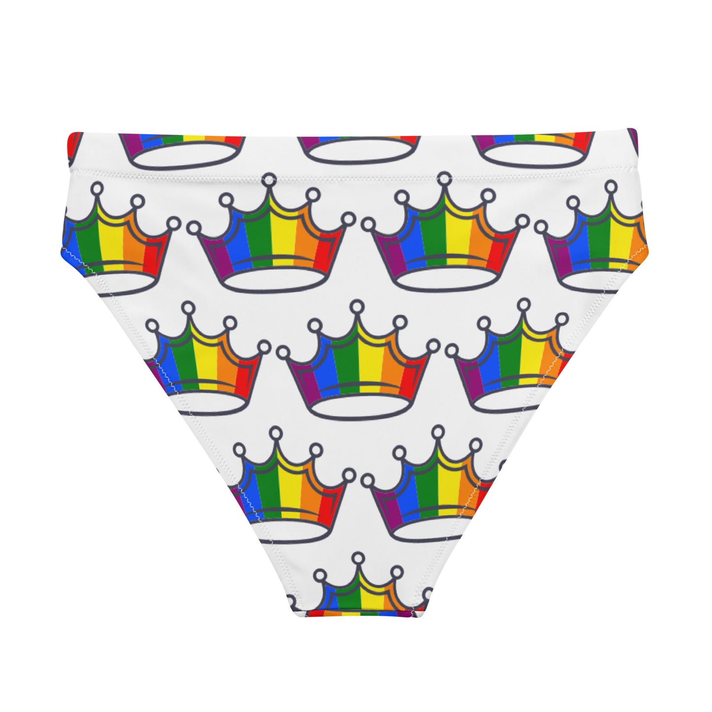 Recycled high-waisted bikini bottom