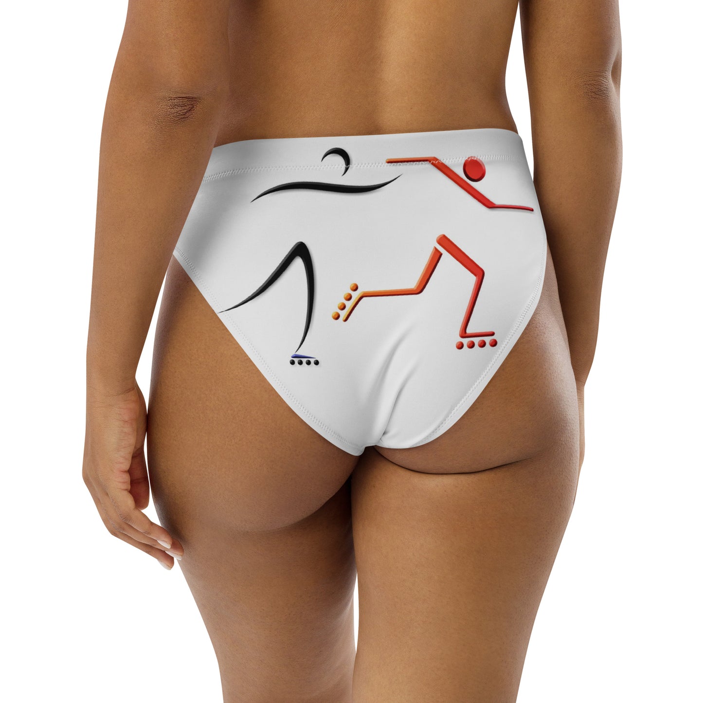 Recycled high-waisted bikini bottom