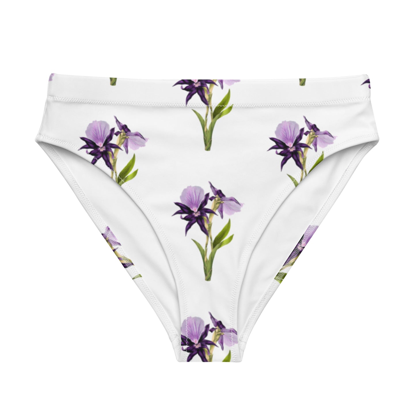 Recycled high-waisted bikini bottom