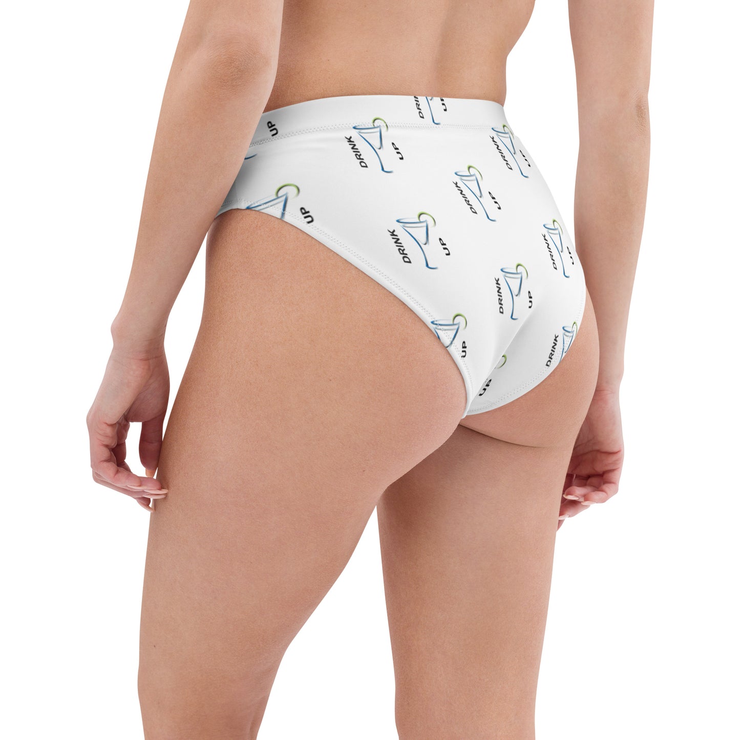 Recycled high-waisted bikini bottom