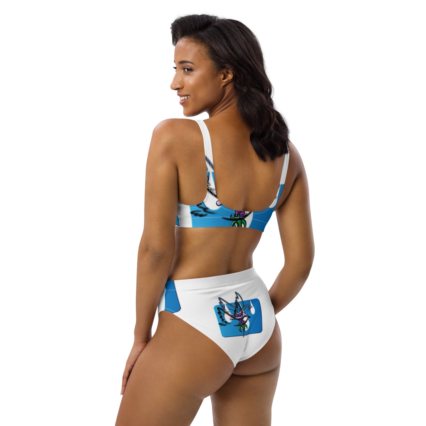 Recycled high-waisted bikini