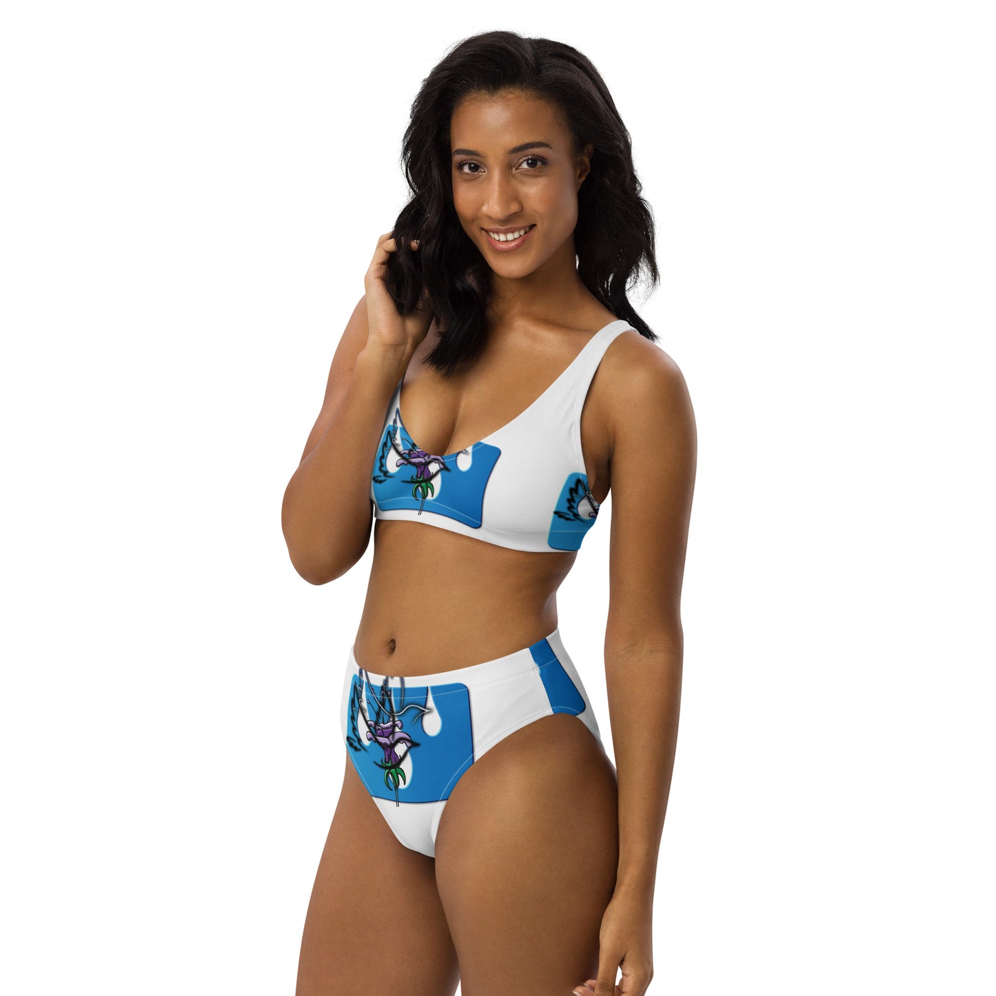 Recycled high-waisted bikini