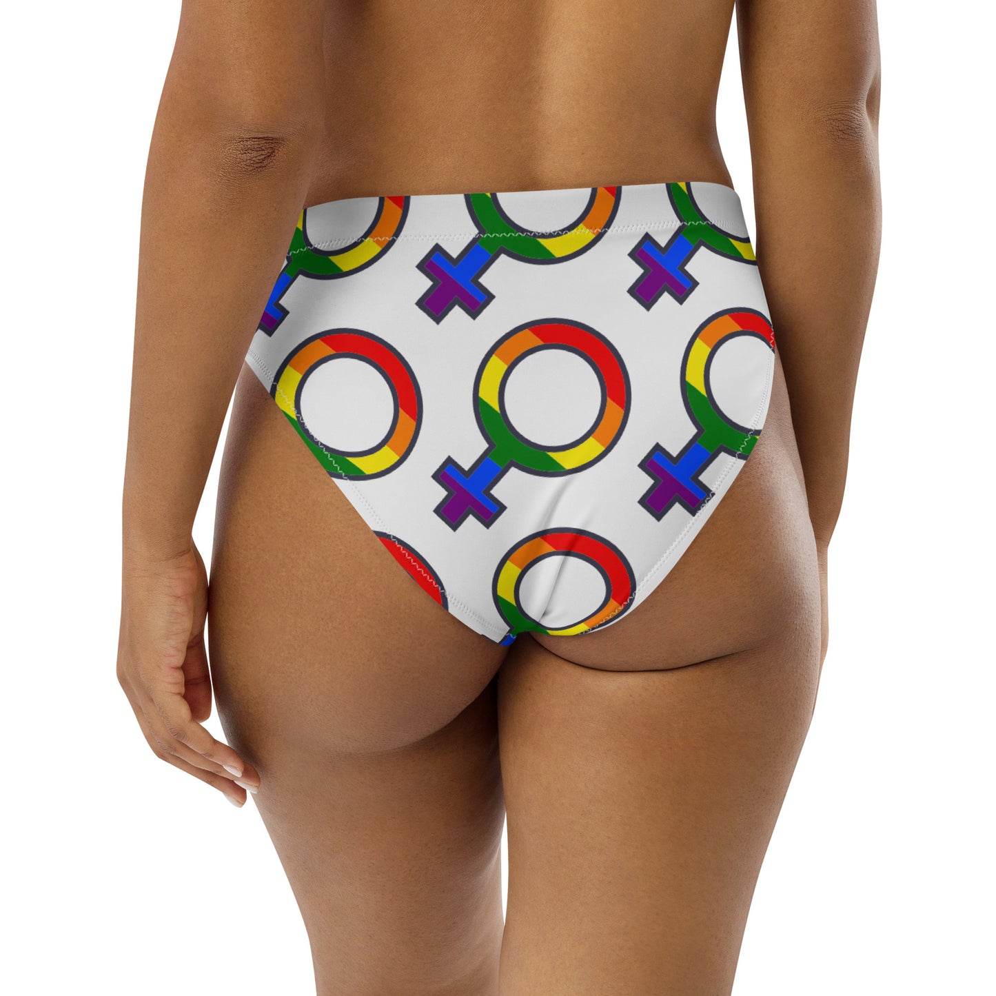 Recycled high-waisted bikini bottom