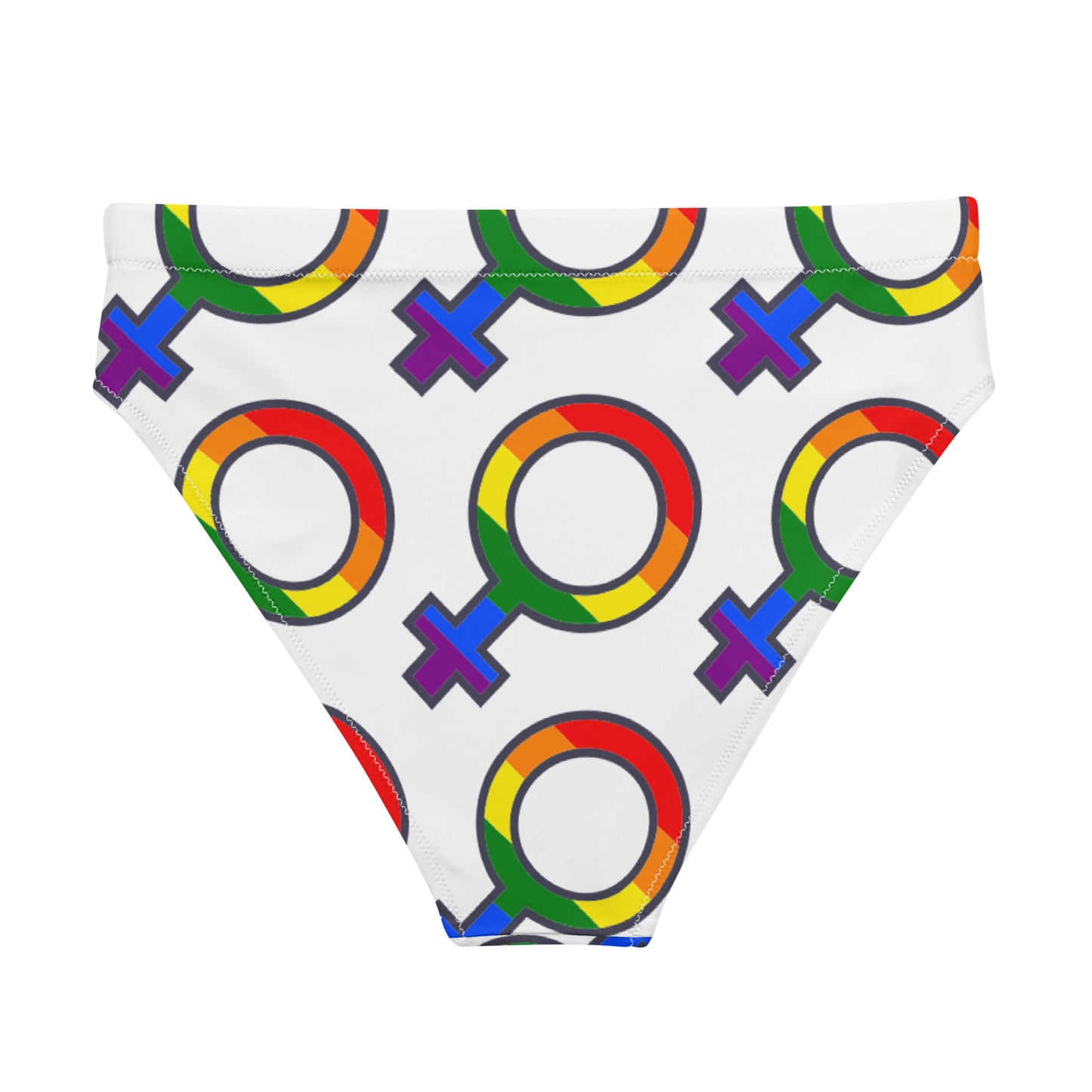 Recycled high-waisted bikini bottom