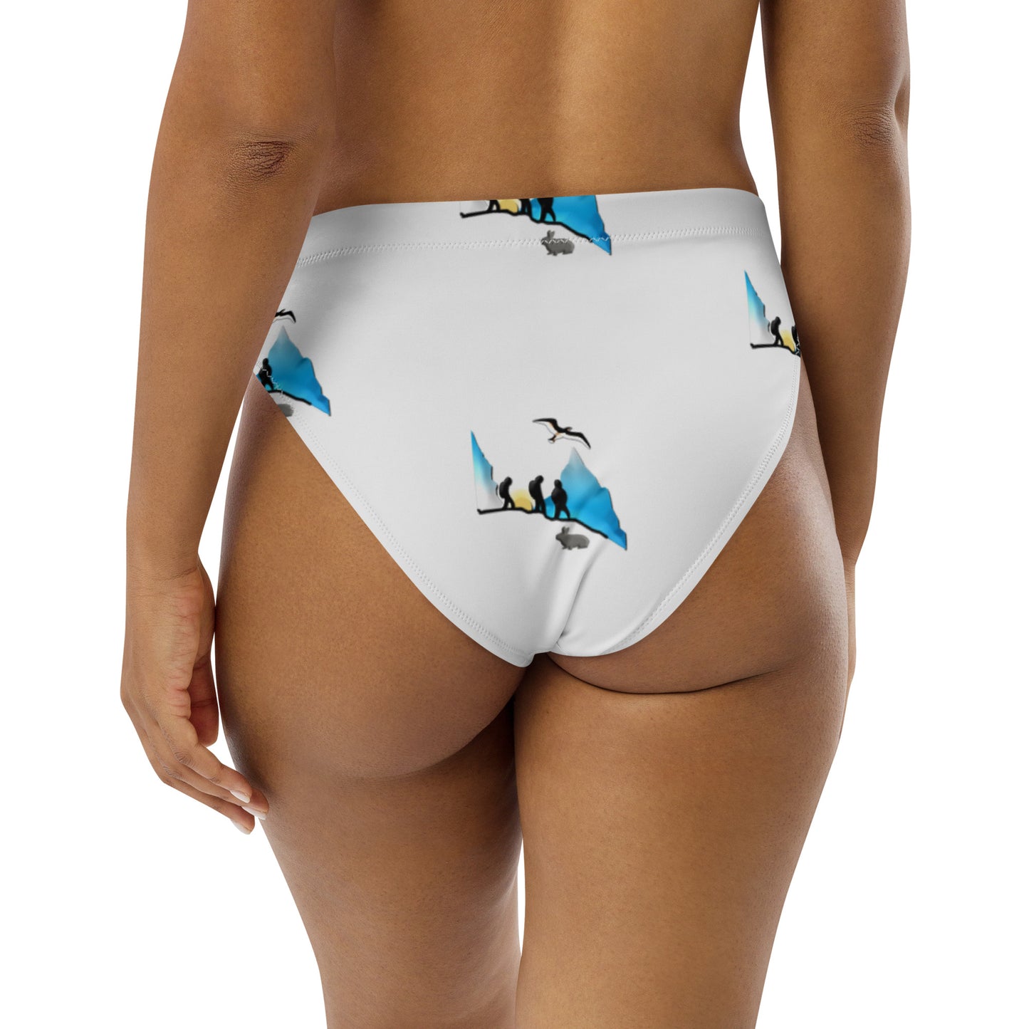 Recycled high-waisted bikini bottom