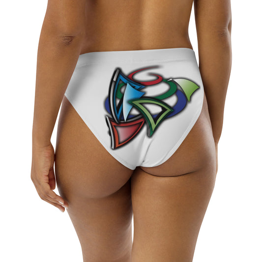 Recycled high-waisted bikini bottom