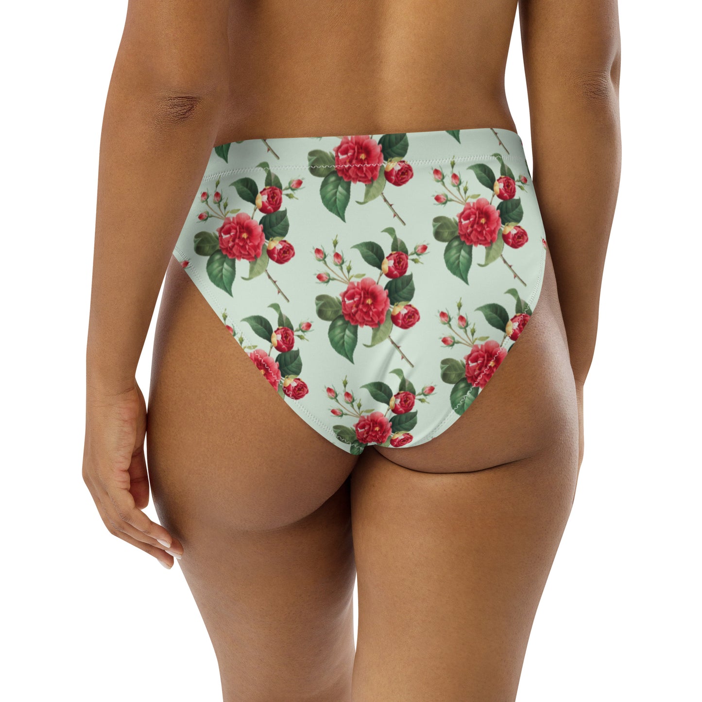 Recycled high-waisted bikini bottom