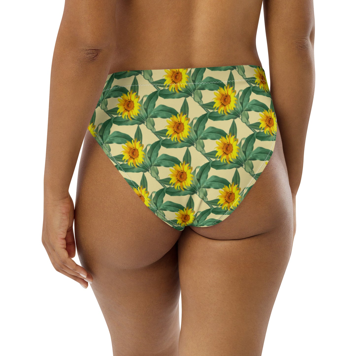 Recycled high-waisted bikini bottom