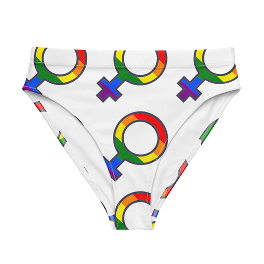 Recycled high-waisted bikini bottom