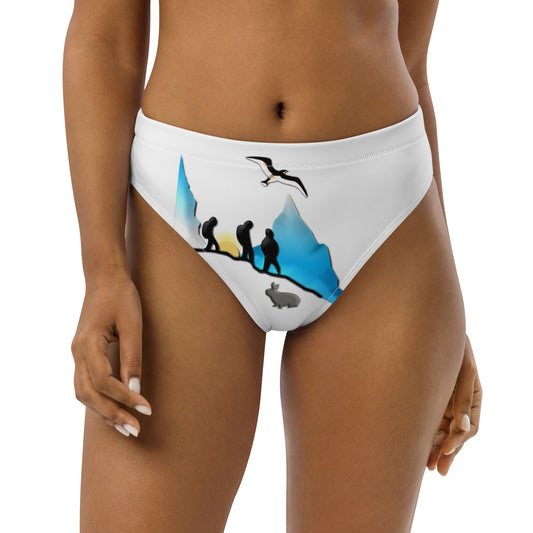 Recycled high-waisted bikini bottom