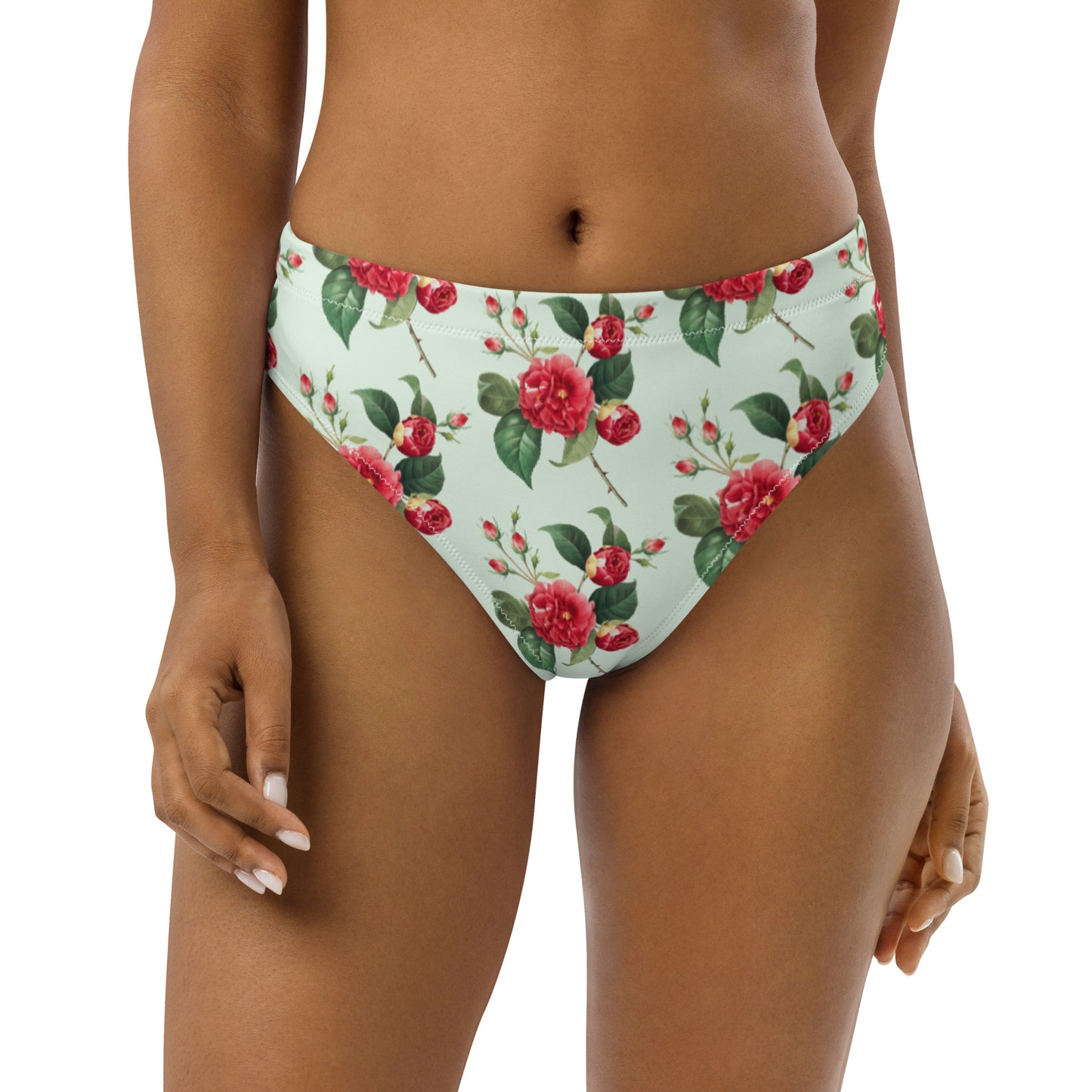 Recycled high-waisted bikini bottom