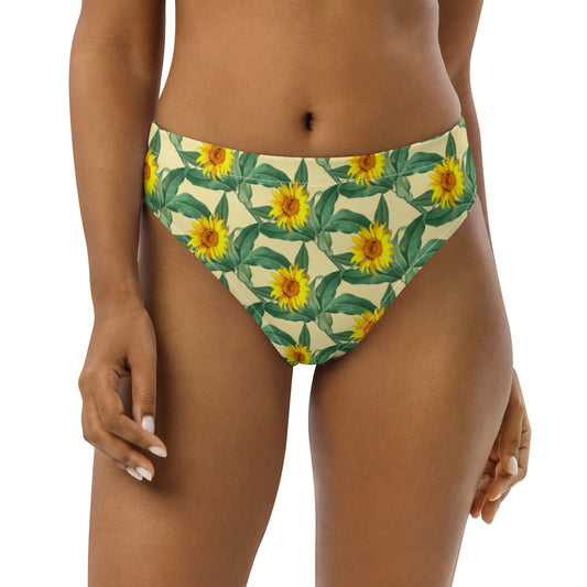 Recycled high-waisted bikini bottom