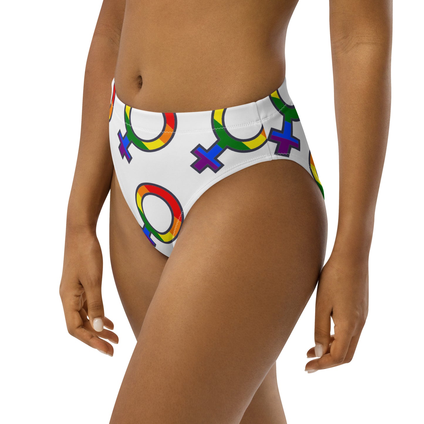 Recycled high-waisted bikini bottom