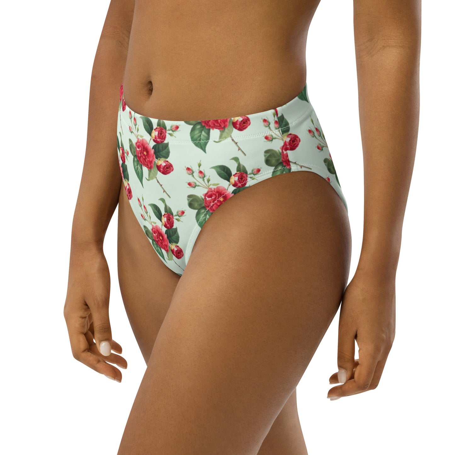 Recycled high-waisted bikini bottom