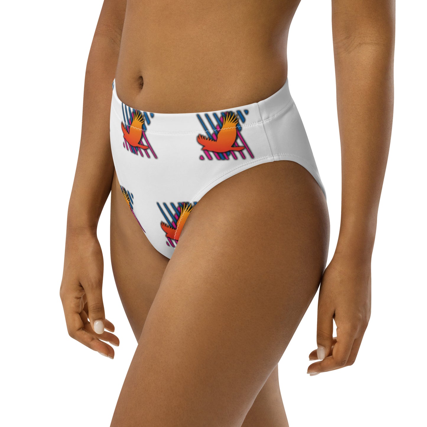 Recycled high-waisted bikini bottom