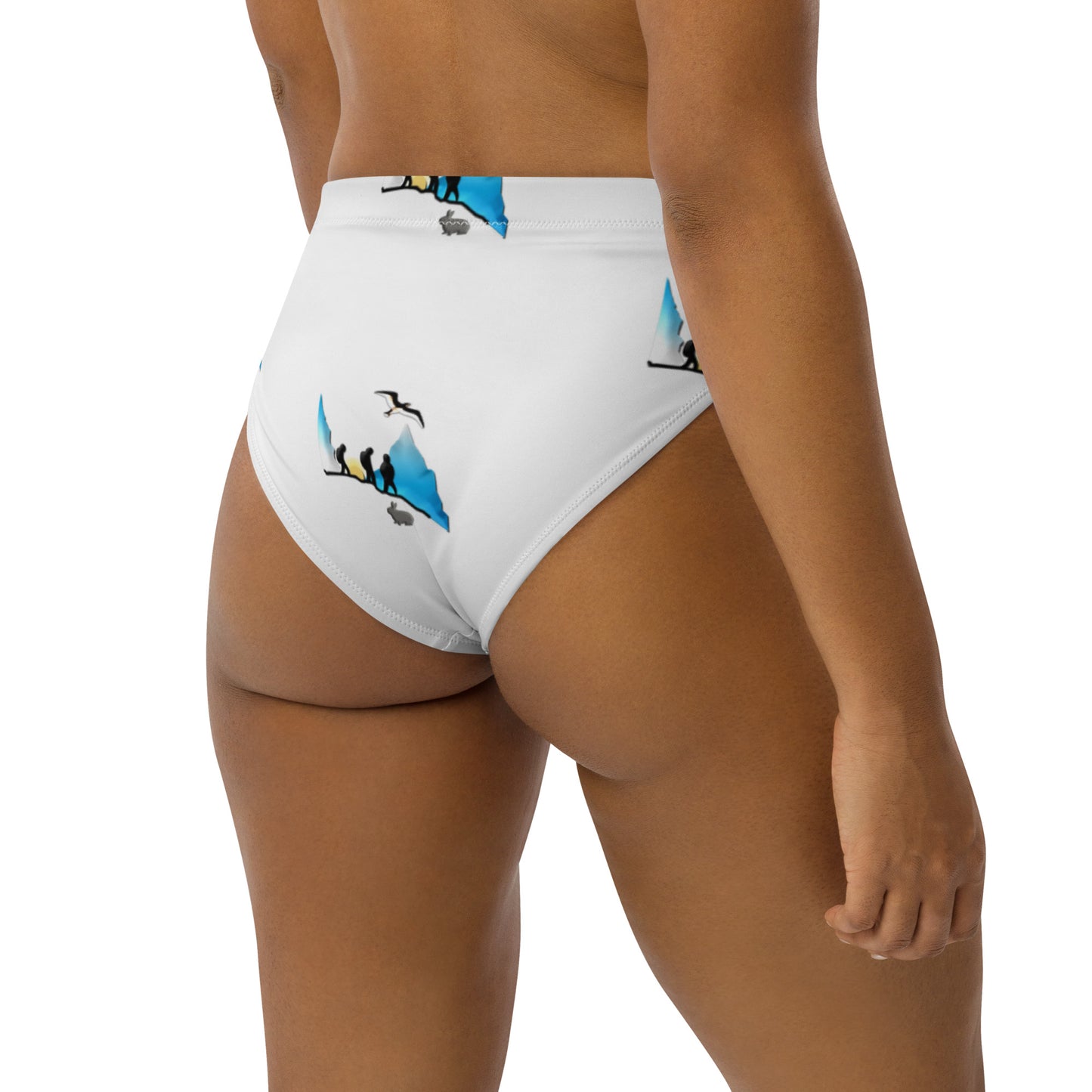 Recycled high-waisted bikini bottom