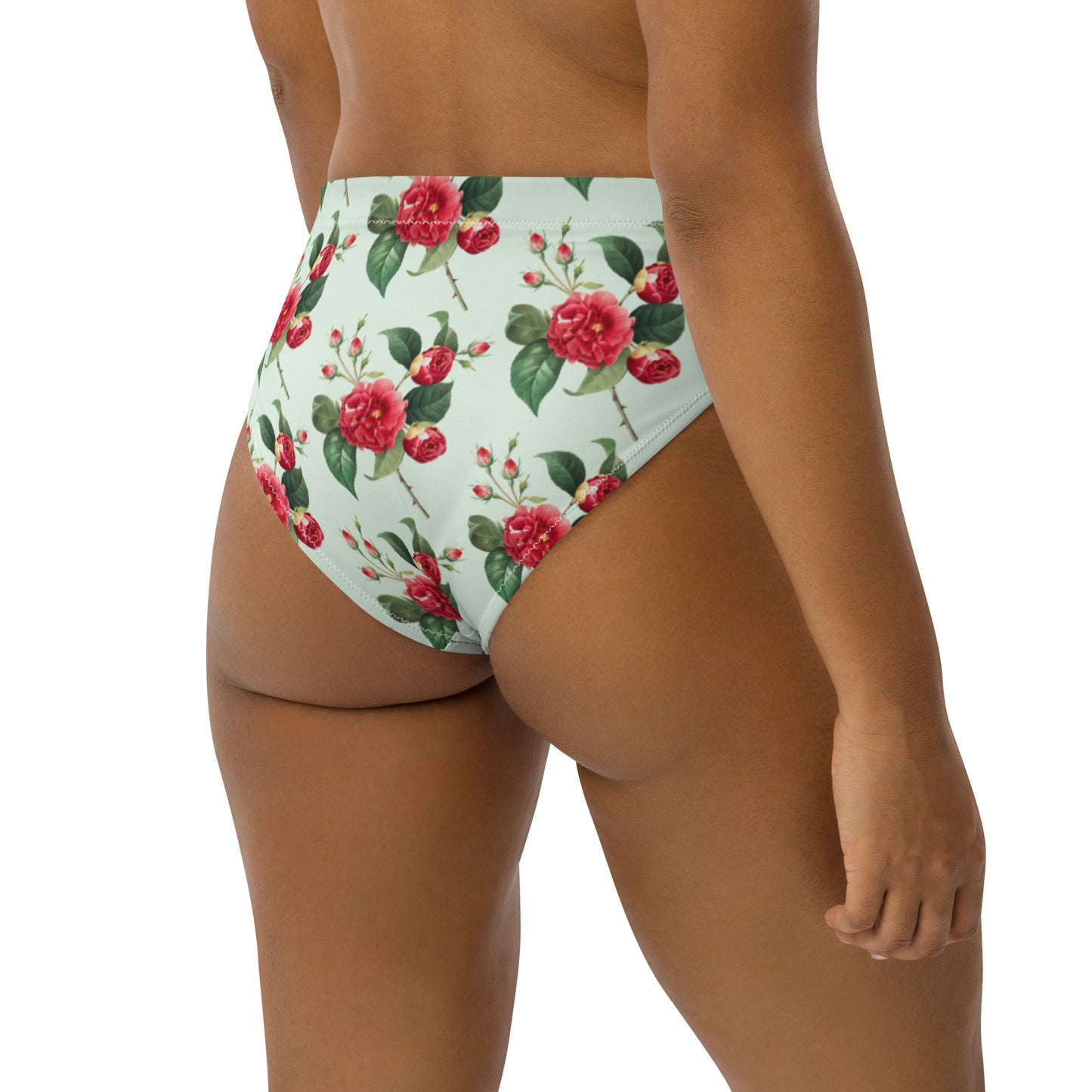 Recycled high-waisted bikini bottom