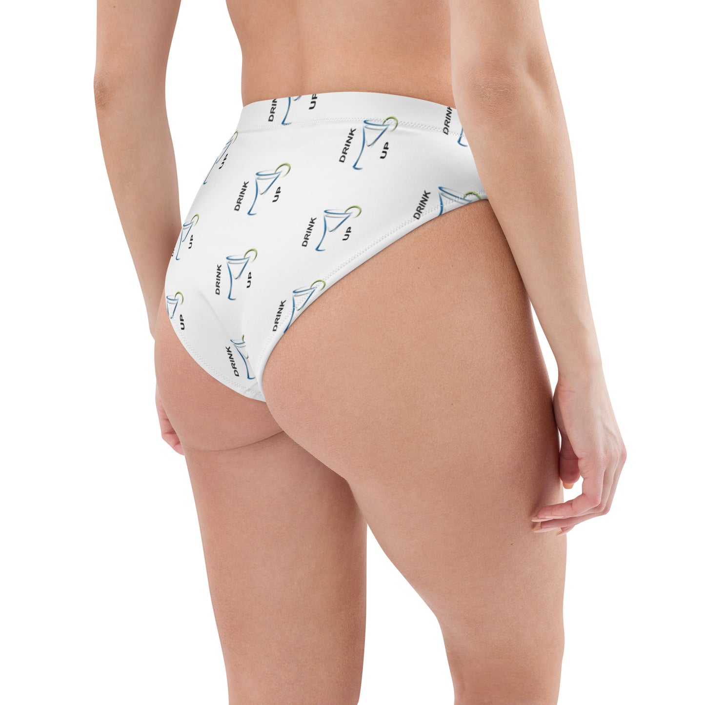 Recycled high-waisted bikini bottom