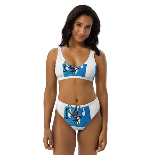 Recycled high-waisted bikini