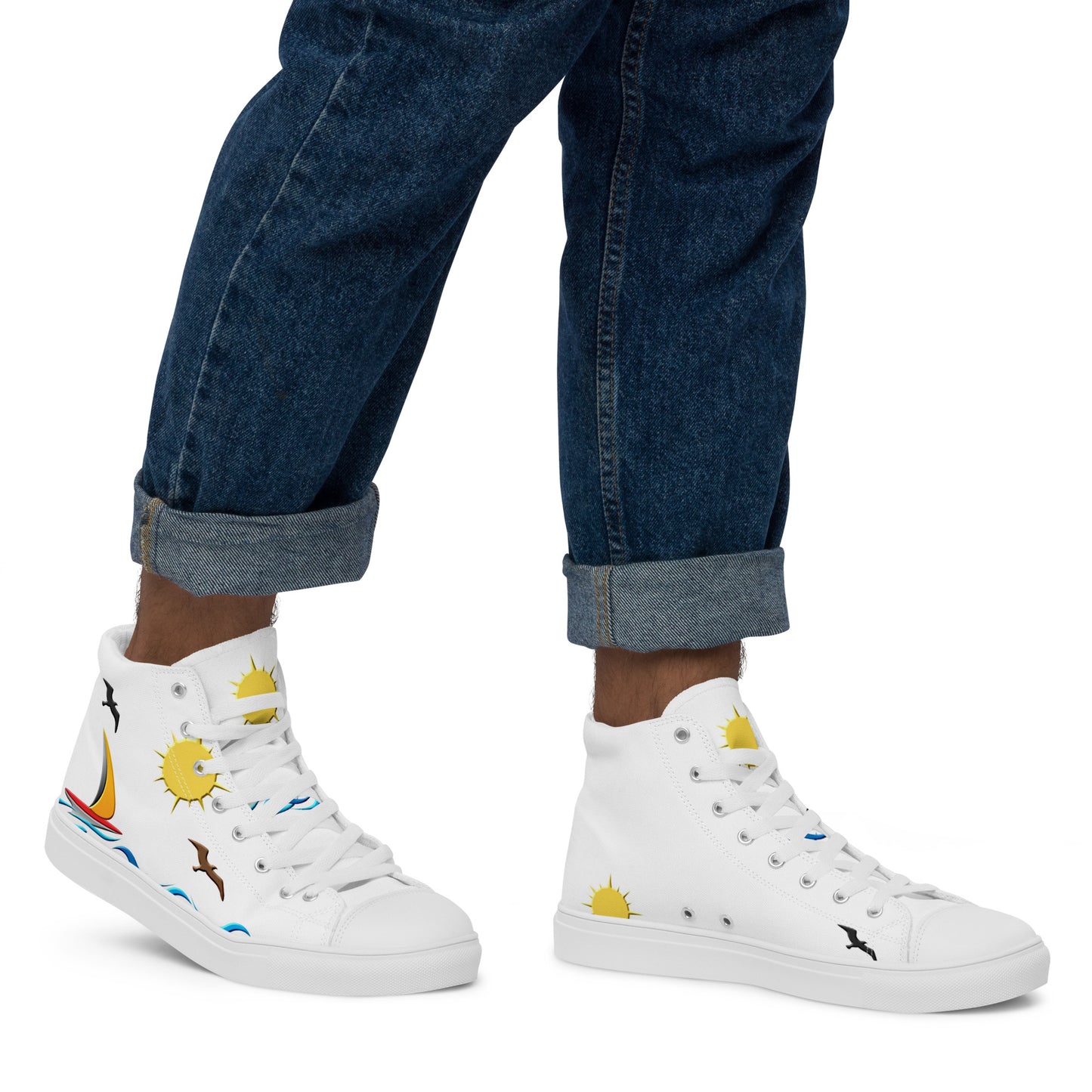 Men’s high top canvas shoes